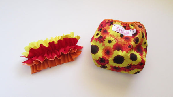 Prissy Pants Fall Flowers Diaper Cover-Fruit of the Womb Diapers