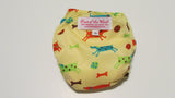 Spotty Dogs on Cream Print pocket palz-Fruit of the Womb Diapers